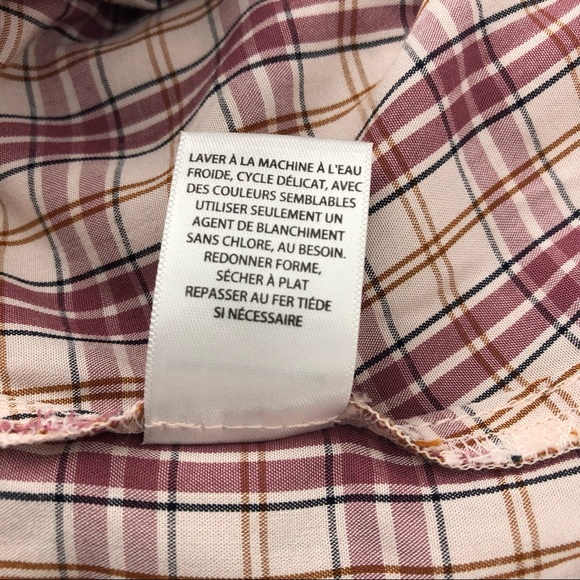 Treasure & Bond Red Checkered Long Sleeve Blouse - Picture 7 of 7